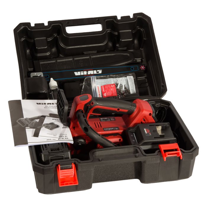Пила цепная аккумуляторная Vitals AKZ 1830x BL Kit18В акб 1х4А·час шина 30см 10м/c 4.5кг