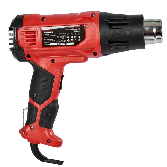Фен будівельний Vitals Tf 162GM 1600Вт 380/500°C 300-500л/хв 0.75кг