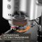 Кавоварка Krups ріжкова Virtuoso+ Tamping System 1л, мелена, ручний капучинатор, 15 бар, сірий