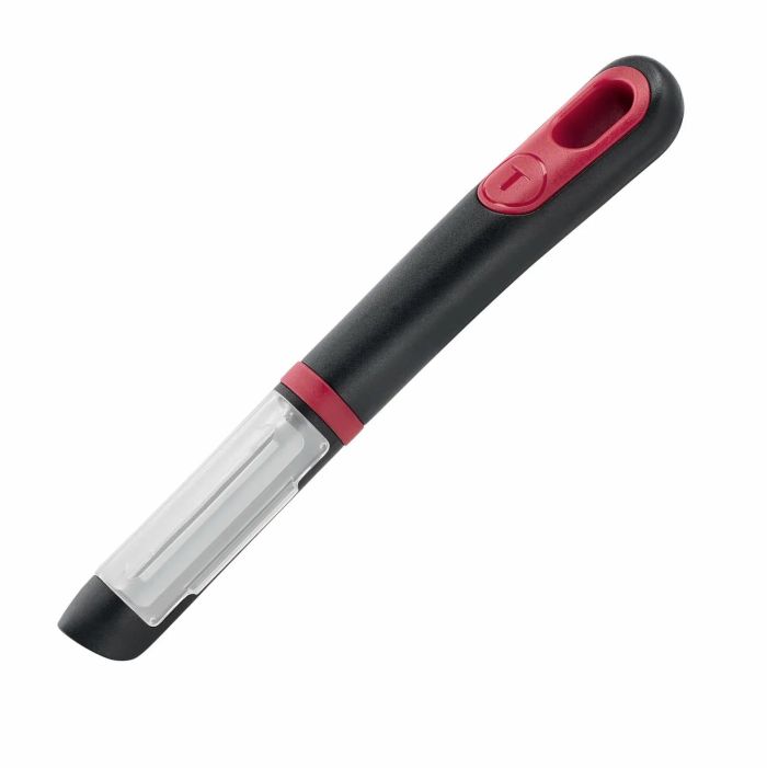 Овочечистка Tefal Ingenio+, нержавіюча сталь, пластик, червоно-чорний