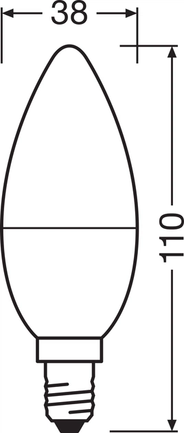 Лампа светодиодная OSRAM LED B60, 6.8W, 806Lm, 3000K, E14