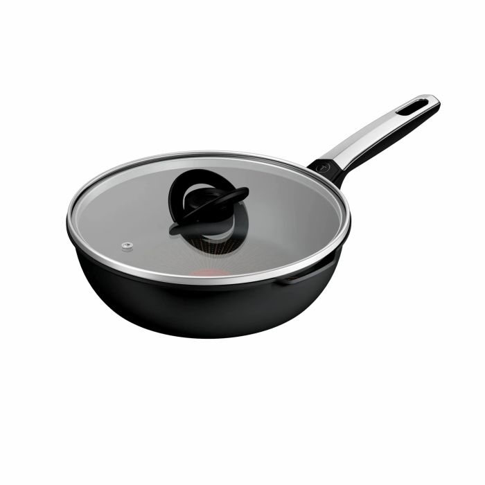 Мультисковорода Tefal Excellence Fusion, с крышкой, 24см, алюминий, стекло, нержавеющая сталь, металл, черный