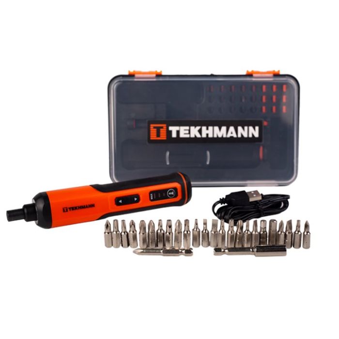 Викрутка акумуляторна Tekhmann TCS-3.6/2000 KIT 3.6В 1х2А·год 5Нм 250об/хв 0.25кг кейс