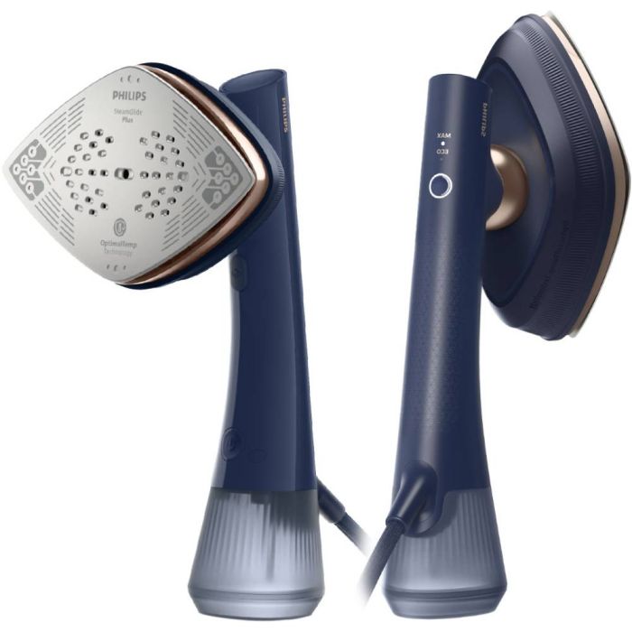 Відпарювач-праска Philips OneTurn, 1800Вт, 200мл, паровий удар -90гр, поворот для зміни типу девайса, алюміній, синій