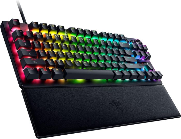 Клавиатура механическая Razer Huntsman V3 Pro TKL 8KHz, 84key, Analog Optical Switch Gen-2, USB-A, EN, RGB, чёрный