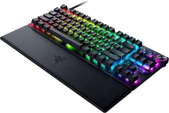 Клавиатура механическая Razer Huntsman V3 Pro TKL 8KHz, 84key, Analog Optical Switch Gen-2, USB-A, EN, RGB, чёрный