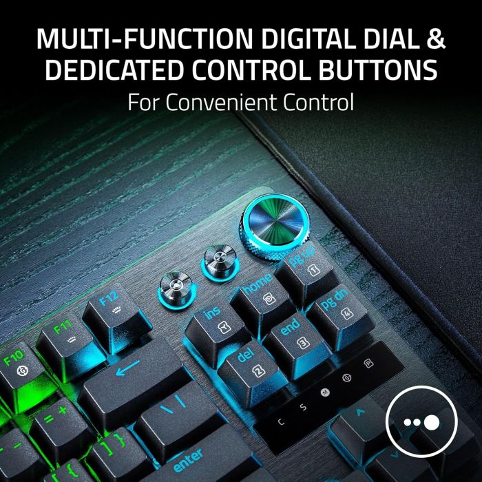 Клавиатура механическая Razer Huntsman V3 Pro TKL 8KHz, 84key, Analog Optical Switch Gen-2, USB-A, EN, RGB, чёрный
