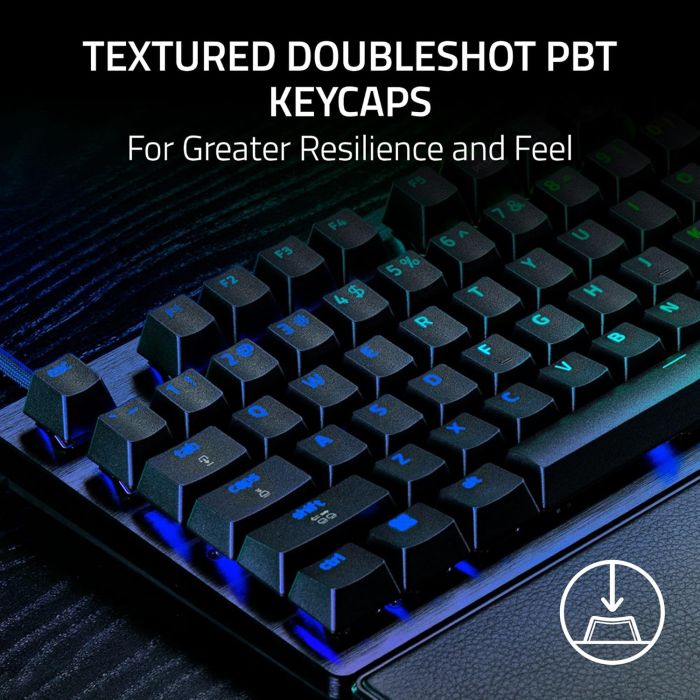 Клавиатура механическая Razer Huntsman V3 Pro TKL 8KHz, 84key, Analog Optical Switch Gen-2, USB-A, EN, RGB, чёрный