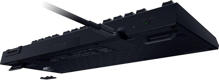 Клавиатура механическая Razer BlackWidow V4 TKL HyperSpeed, 87key, Orange Switch Gen-3, USB-A/WL/BT, EN, RGB, чёрный