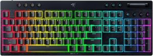 Клавіатура механічна BlackWidow V4 Low-profile HyperSpeed, 104key, Orange Switch, USB-A/WL/BT, EN, RGB, чорний