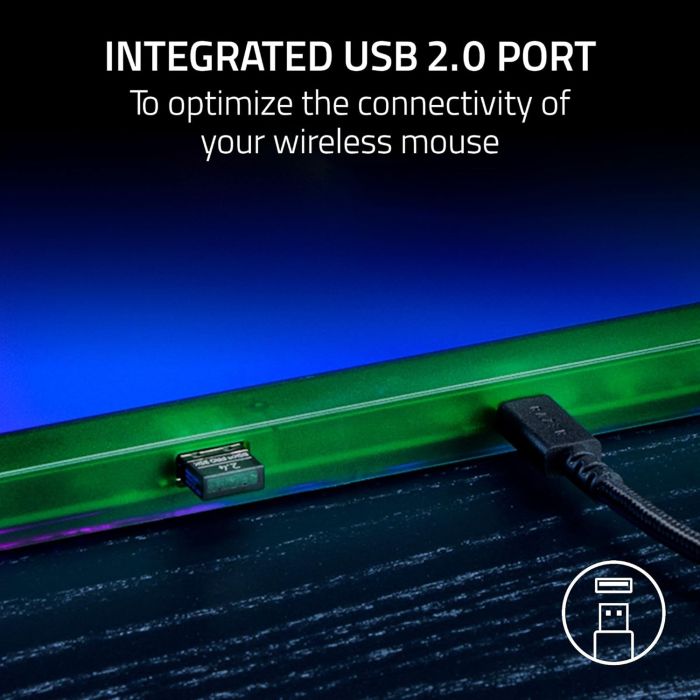 Игровая поверхность Razer  Firefly V2 Pro, М (360х278х4.6мм), RGB, Phantom Green Ed.