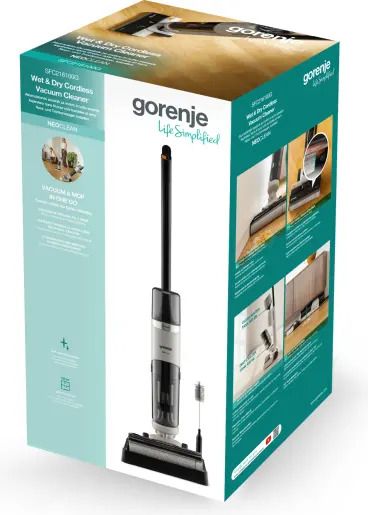 Пылесос аккумуляторный Gorenje 2/1 Bp 23В 7кПа контейнер 0.8/0.45л влажная/сухая уборка 4.7кг