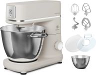 Кухонна машина Electrolux, 1200Вт, чаша-метал, корпус-метал, насадок-4, білий