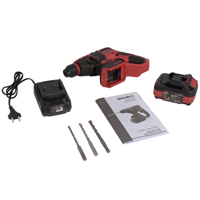 Перфоратор аккумуляторный Vitals Master ARa 1812c BL Kit 18В акб 1х4.0А·час 1.7Дж 0-3000уд/мин 0-750об/мин IP21 ЗП 1.25кг