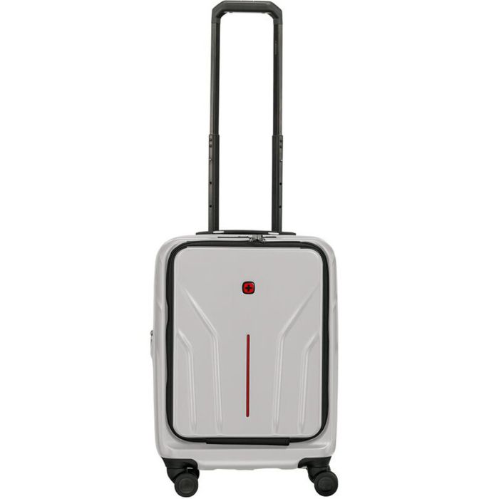 Валіза Wenger Amplix Hardside Carry-On, мала, з відсіком для н/б 16", полікарбонат, TSA, 4 колеса, розширення, USB, сріблястий