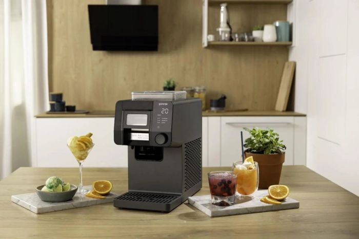 Мороженица Gorenje  3 в 1, 210Вт, чаша-1л, 35 кг - 24 год., слаші, лід, морозиво, электронное упр., черный