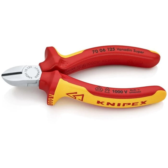 Кусачки-бокорізи KNIPEX діелектричні для робіт під напругою 10000В 0-4мм 125мм 0.121кг