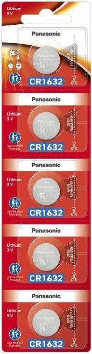 Батарейка Panasonic літієва CR1632 блістер, 5 шт.