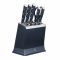 Набір ножів Tefal EverSharp Pro, з блоком, 6предметів, нержавіюча сталь, синій