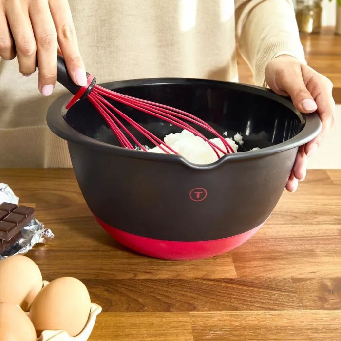 Вінчик Tefal Ingenio, пластик, силікон, чорно-червоний