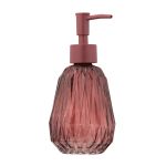 Диспенсер для мила ARDESTO Minimalism Fremont 280мл, содово-вапняне скло, пластик, червоний