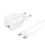 Зарядний пристрій мережевий Belkin 25Вт USB-С PD PPS, кабель USB-С > USB-C, 1м, PVC, білий