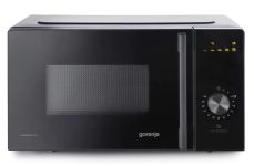Мікрохвильова піч Gorenje, 20л, мех. керув., 700Вт, гриль, інвертор, чорний
