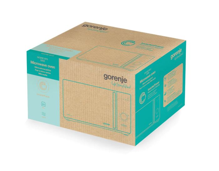 Мікрохвильова піч Gorenje, 20л, мех. керув., 700Вт, гриль, інвертор, чорний