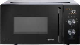 Мікрохвильова піч Gorenje, 20л, електр. керув., 800Вт, гриль, дисплей, 20 програм, інвертор, чорний