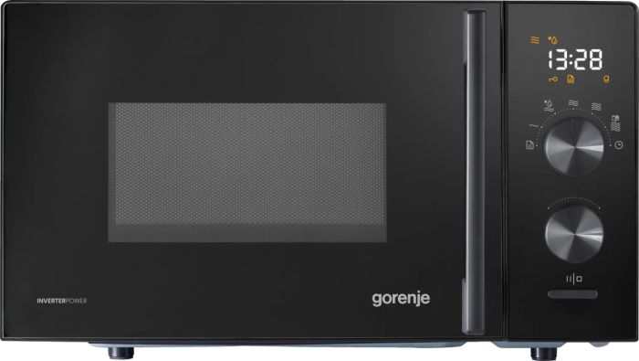 Микроволновая печь Gorenje, 20л, электр. управл., 800Вт, дисплей, 20 программ, инвертор, черный