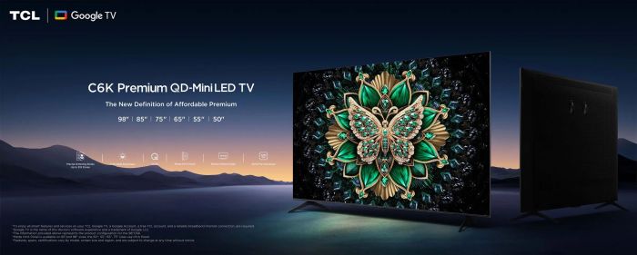 Телевизор 65" TCL MiniLED 4K 144Hz Smart Google TV Titan ONKYO sound