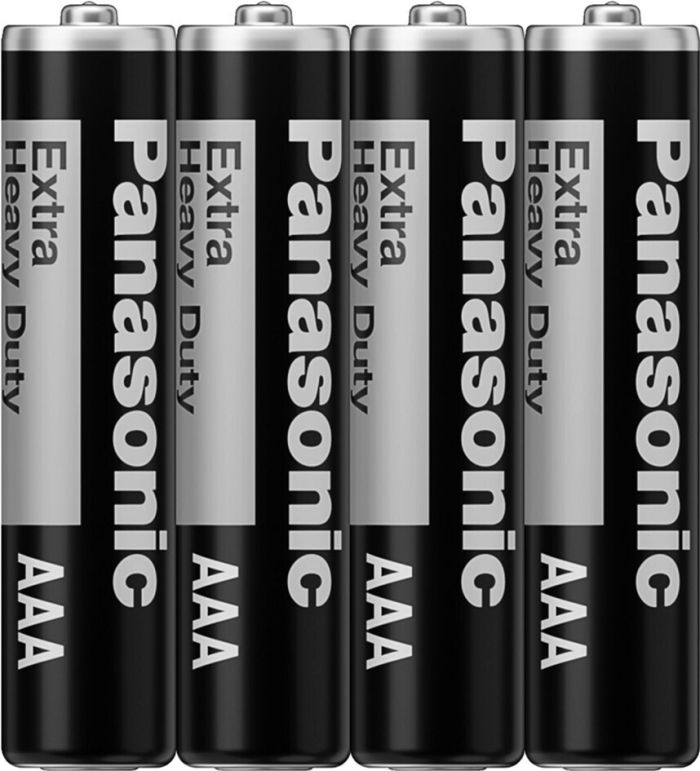 Батарейка Panasonic Extra Heavy Duty угольно-цинковая AAA(R3) пленка, 4 шт.
