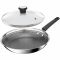 Сковорода Tefal Emotion+ Power, 28см, з кришкою, нержавіюча сталь, серцевина-алюміній, хромована сталь, бакеліт, скло