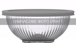 Салатник з кришкою ARDESTO Gemini 2л, боросилікатне скло, пластик, круглий, прозорий