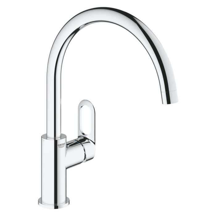Смеситель кухонный Grohe QuickFix Start Flow, длина излива - 223мм, поворотный, 1рычаг, хром