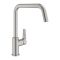 Змішувач для кухні Grohe Eurosmart, довж.виливу - 228мм, поворотний, 1важіль, супер сталь
