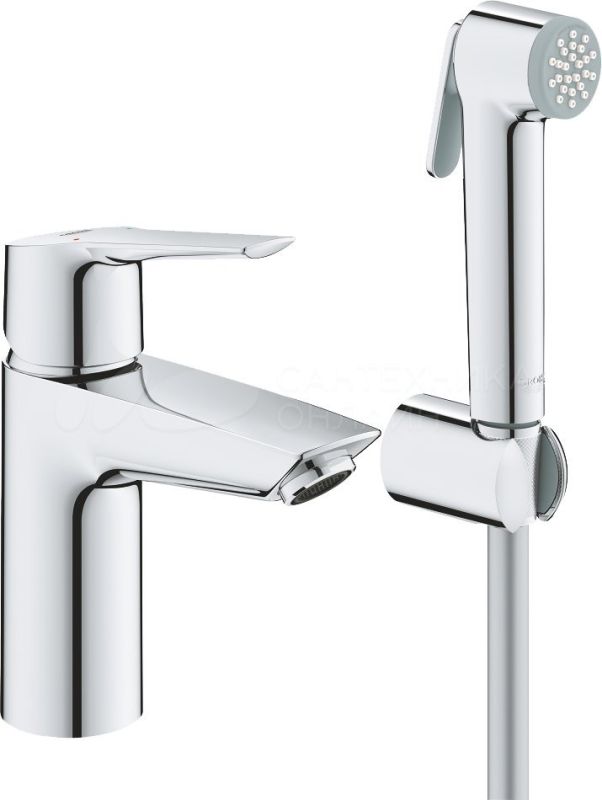 Одноважільний змішувач GROHE QuickFix Start для раковини, S-розміру із гігієнічним душом, хром