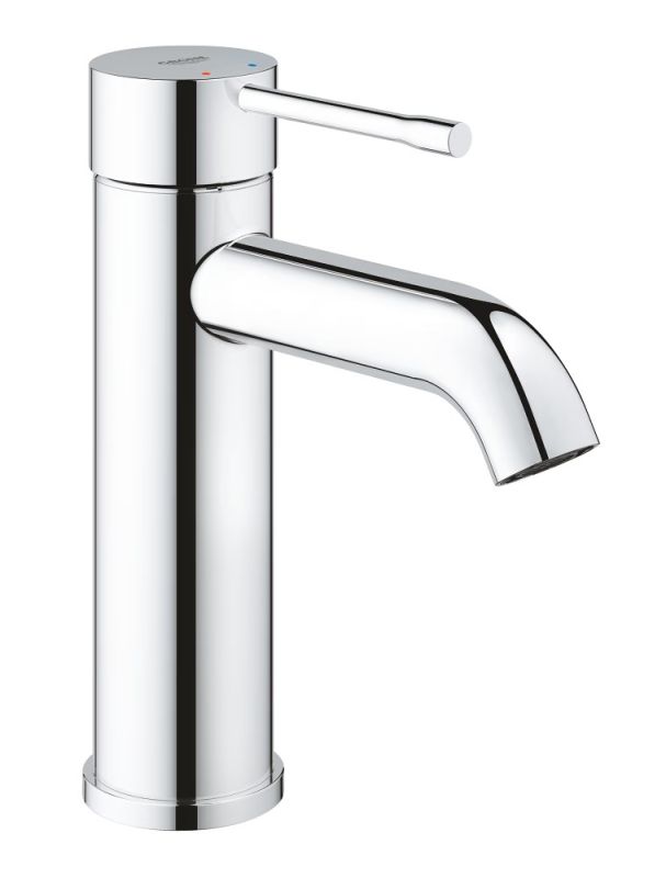 Змішувач для раковини Grohe Essence S-розміру, довж. виливу - 116мм, неповоротний, 1 важіль, хром
