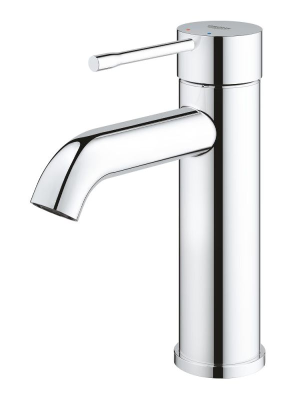 Смеситель для раковины Grohe Essence S-размера, дл. излива - 116мм, неповоротный, 1 рычаг, хром