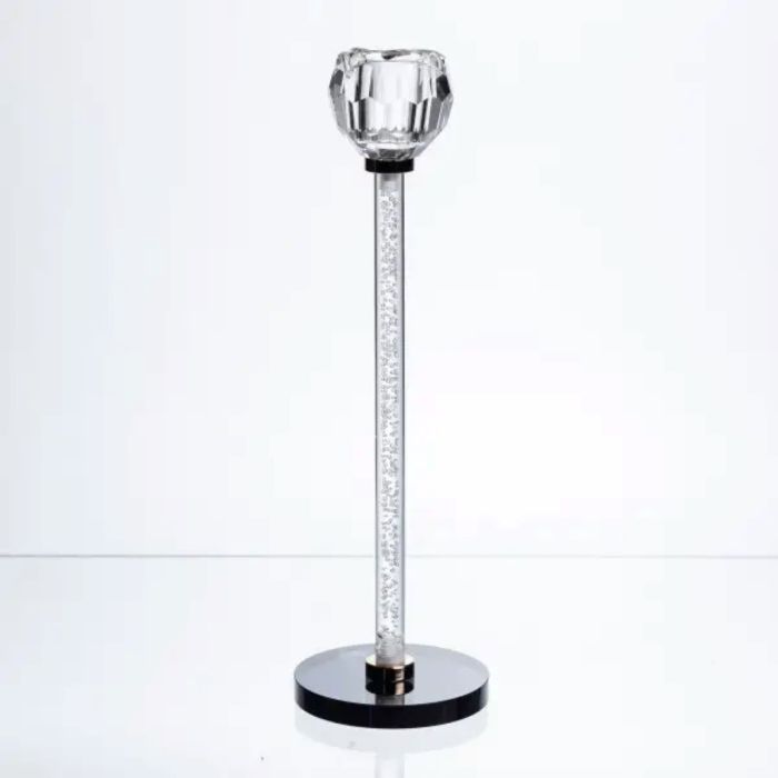 Підсвічник скляний Crystal Pillar 27 см на круглій основі HP-7-25