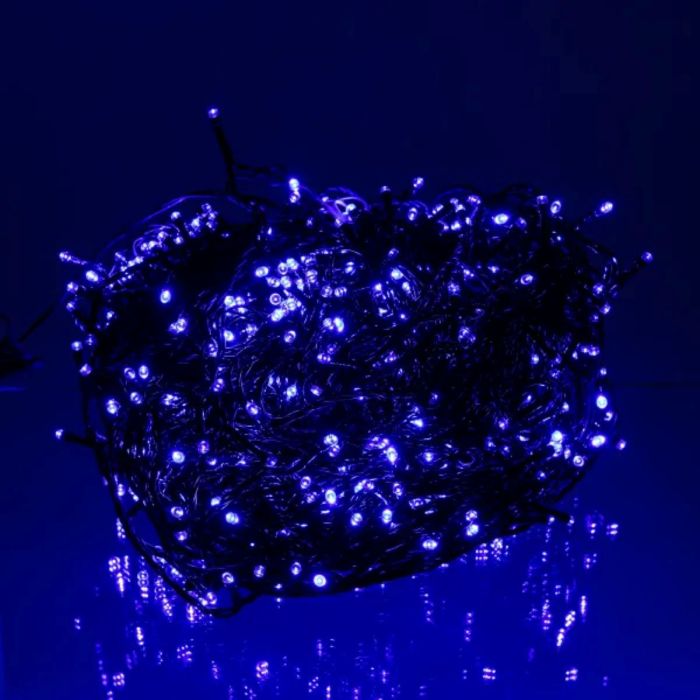 Гірлянда Різдвяна фея вулична 100 (м) 1000 LED чорний провід Синій CF1000L100MBBL