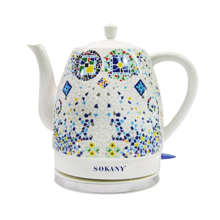 Електричний чайник Sokany SK-09008 1,5 літра безшумний Білий