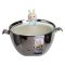 Бульйонниця порцелянова Labubu з кришкою і ручками 800 (мл) Ø15 (см) Сріблястий з блакитним FM-34D