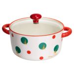 Супниця порцелянова Christmas Tree новорічна  800 (мл) з кришкою Yiwu FM-CS-9D