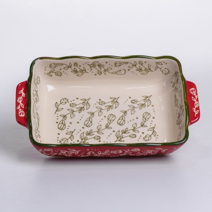 Форма для випікання Vintage 23×14×5 (см) прямокутна форма для випікання в духовці з ручками Червона HM05-09
