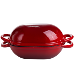Форма-жаровня для хліба чавунна емальована 1,4 л, червоний Yiwu HP-FLG-23 RED