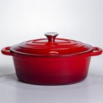 Гусятниця чавунна з емальованим покриттям 4 л, червоний Yiwu HP-FLG-18 RED