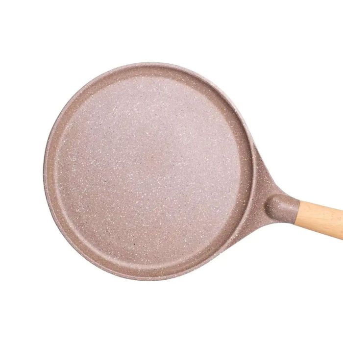 Алюмінієва млинцева сковорода з мармуровим антипригарним покриттям Ø 26 см, товсте дно MGC кавового кольору HP-4-429CO