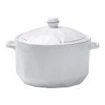 Супниця порцелянова з кришкою і ручками 2,2 л Біла HP1051
