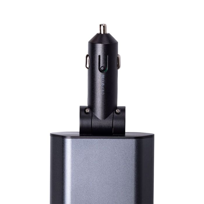 Автомобільний зарядний пристрій з висувними кабелями та портами USB-A/USB-C HP-C1